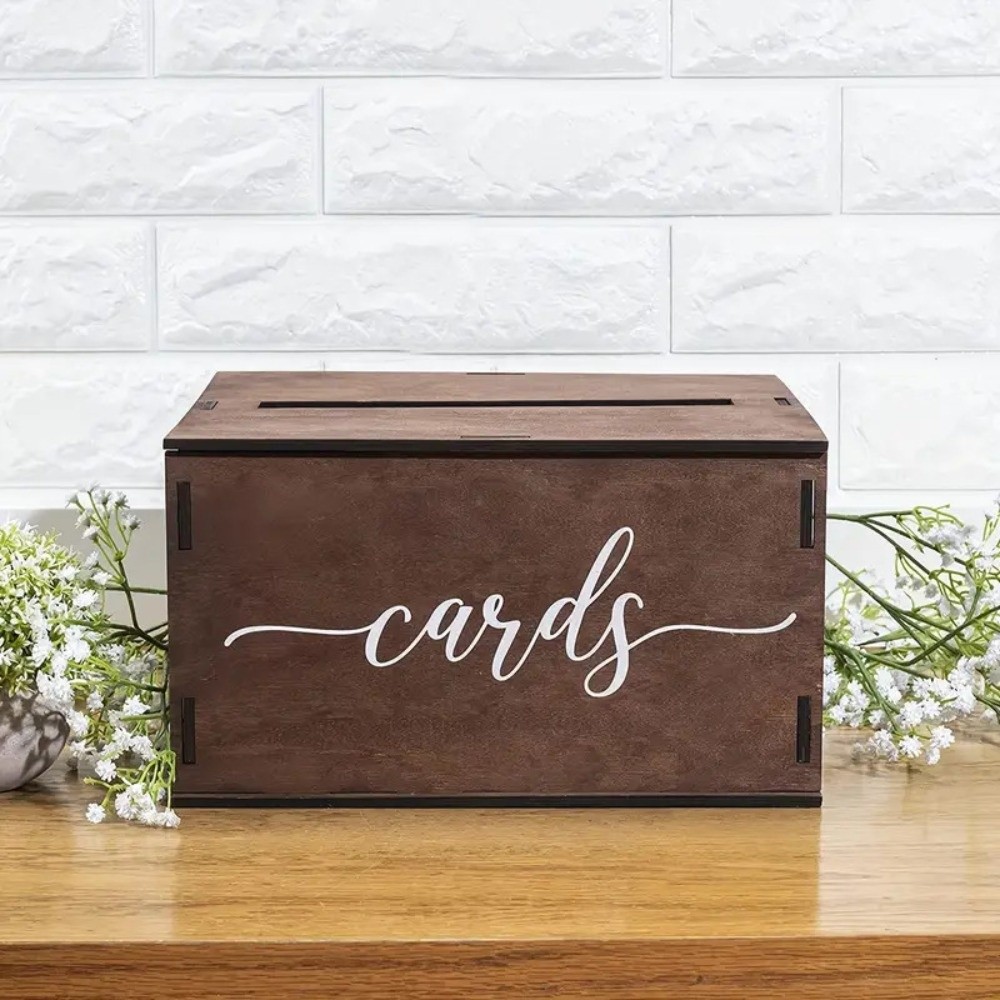 Wedding Card Box - Nowa Drewniana Skrzynka na Kartki Ślubne