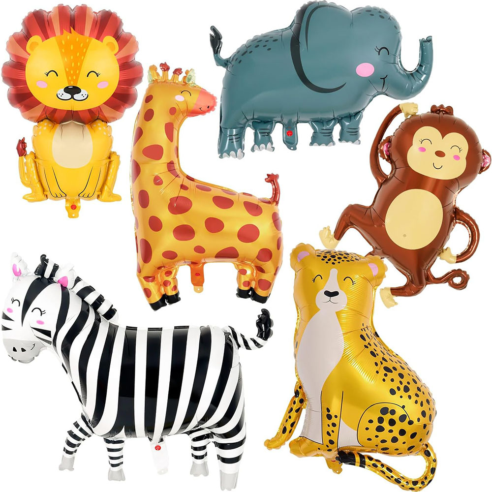 Wedding Zoo - 6-częściowe balony z folii aluminiowej dzikich