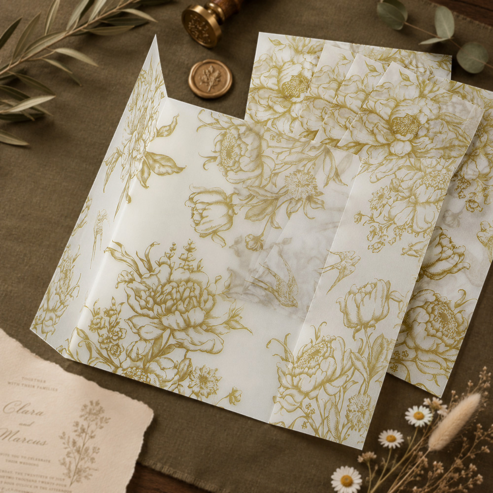 20/50 szt. Papier pergaminowy  – Wedding Envelopes recenzja i cena